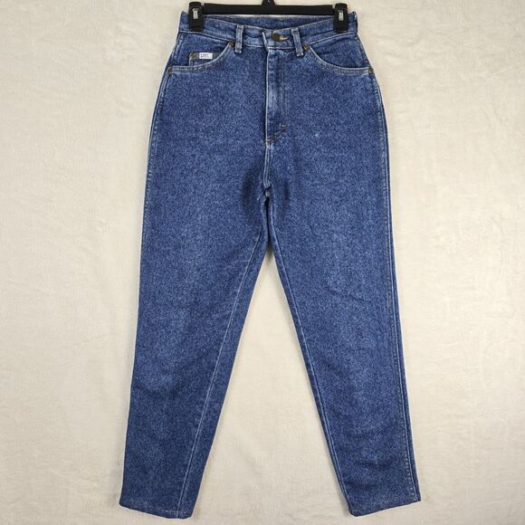 Vintage Lee Riders Mom Blue Jeans Sz 8 Medium High Waist Tapered Western USA - Picture 2 of 12